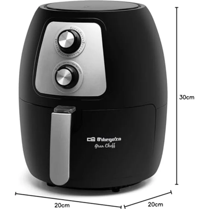 Orbegozo FDR60, Fritteuse ohne Öl, 4 Liter, einstellbares Thermostat, Timer bis 60 Minuten, herausnehmbarer Behälter, spülmaschinengeeignet, Sicherheitssystem, BPA- und PFOA-frei, 1500W – Bild 3