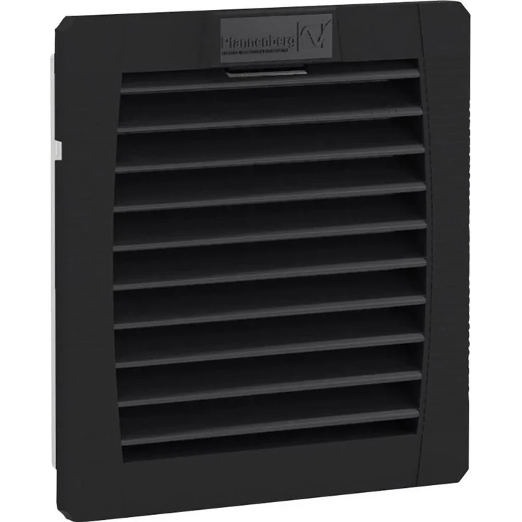 Pfannenberg PFA 10000 54 9011 Austrittsfilter, Belüftungsventilator mit IP-54-Schutz, schwarz, werkzeuglosem 4-Ecken-Schnappmechanismus