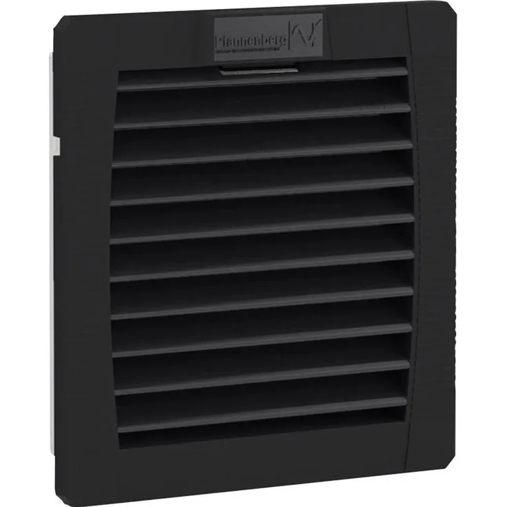 Pfannenberg PFA 10000 54 9011 Austrittsfilter, Belüftungsventilator mit IP-54-Schutz, schwarz, werkzeuglosem 4-Ecken-Schnappmechanismus