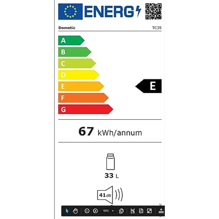 Dometic Group TropiCool TC 35FL Kühlbox thermoelektrisch, Energieeffizienzklasse E, 12 V, 24 V, 110 V, 230 V, 33 l, grau – Bild 10
