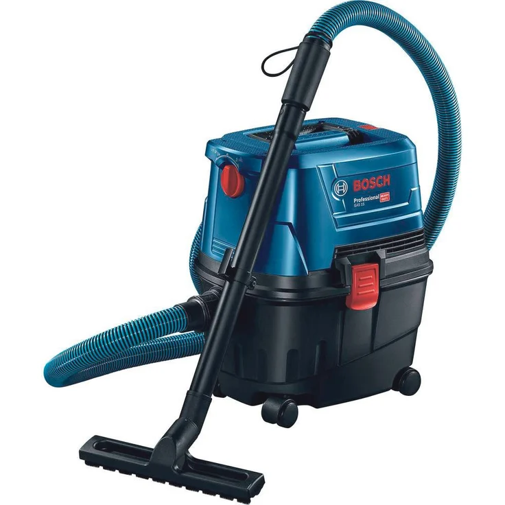 Bosch GAS 15 PS Beutelloser Nass-Trockensauger, 1100 Watt, robustes Design