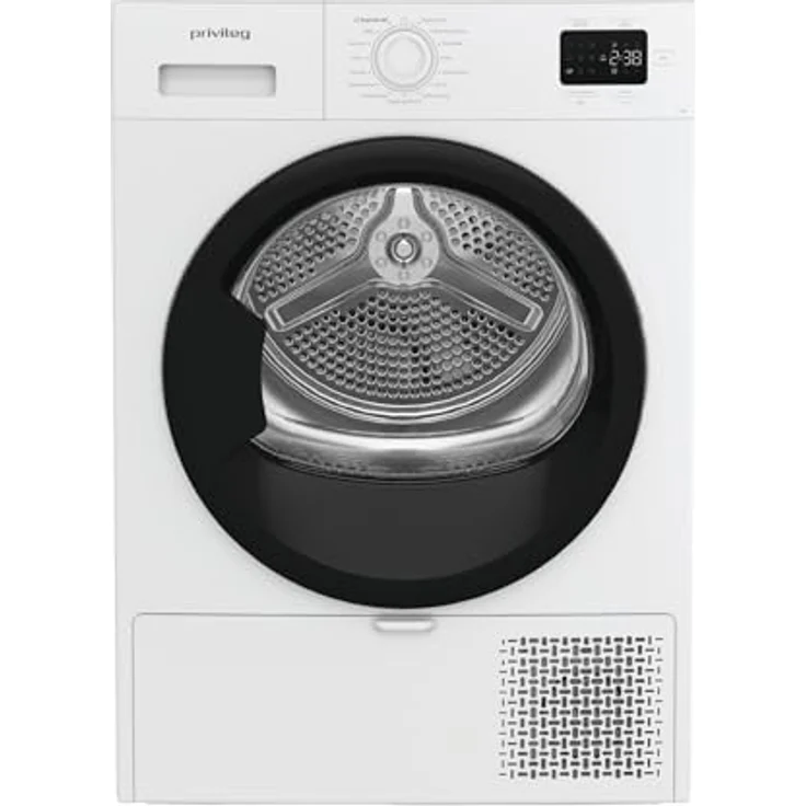 Privileg PD 7D WMB Trockner, 7 kg Fassungsvermögen, Knitterschutz, 15 Trockenprogramme, Auffrisch- und Jeans-Programm – Bild 1