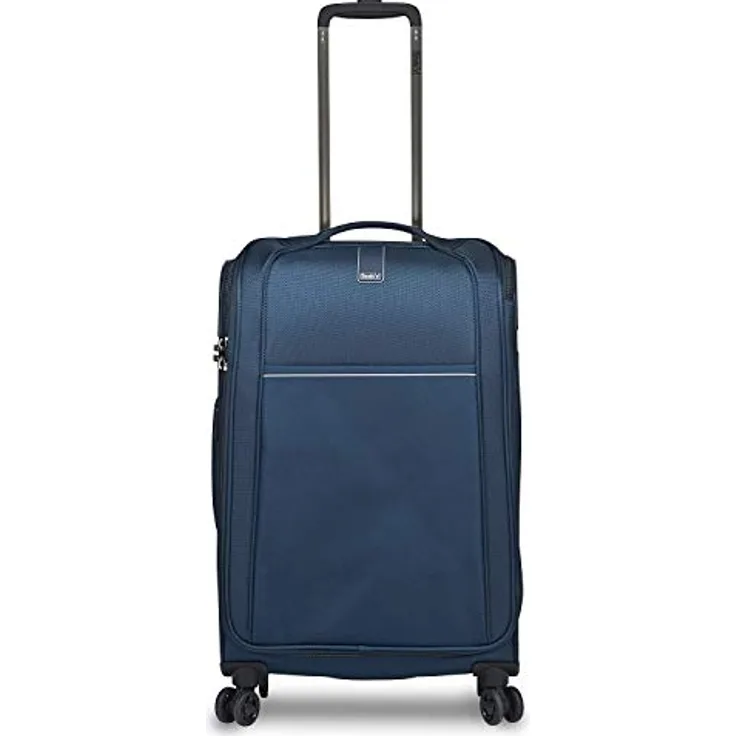 Stratic Unbeatable 4.0 Koffer weichschale Trolley Rollkoffer Reisekoffer Weichgepäck TSA-Schloss, wasserabweisend, erweiterbar, Größe M, Navy, 3-1025-65_navy