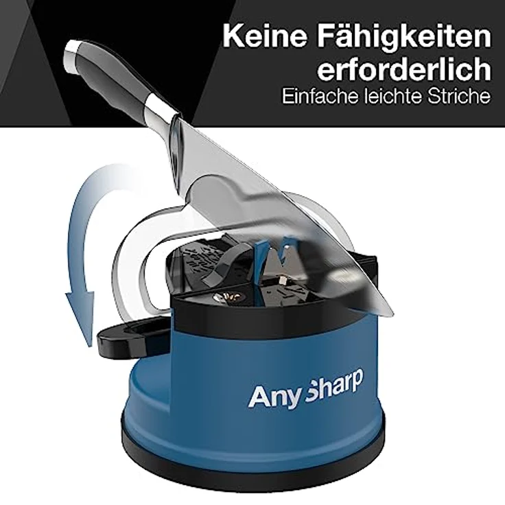 AnySharp Messerschärfer mit Saugnapf, Blau – Bild 2