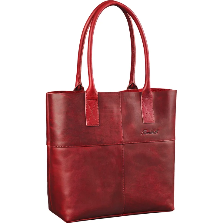 Benthill Shopper Damen Echt Leder Schultertasche Vintage Handtasche Hochwertiger Beutel, Reißverschlussfach, Braun – Bild 1
