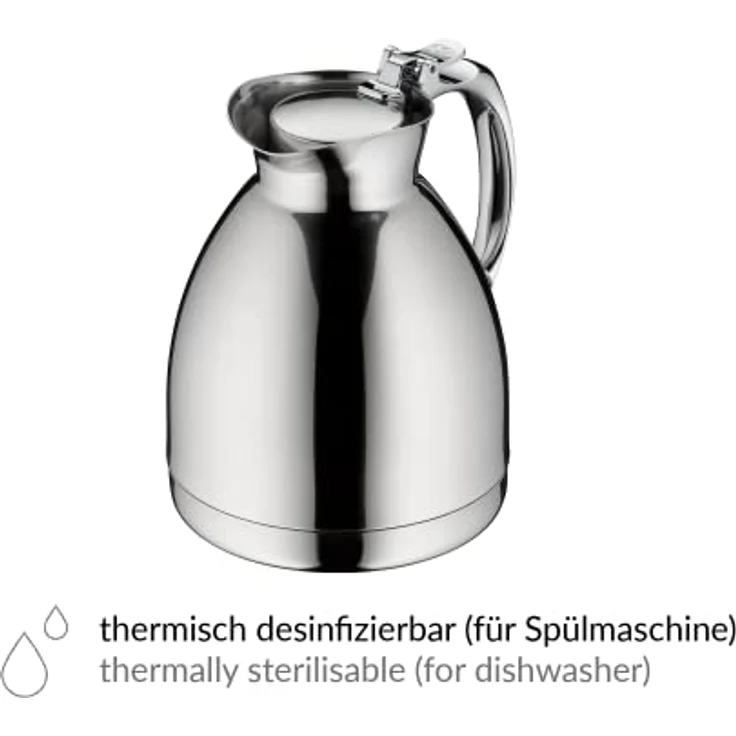 alfi 0557.000.030 Isolierkanne Hotello, Edelstahl poliert 0,3 l, 8 Stunden heiß, 16 Stunden kalt – Bild 5
