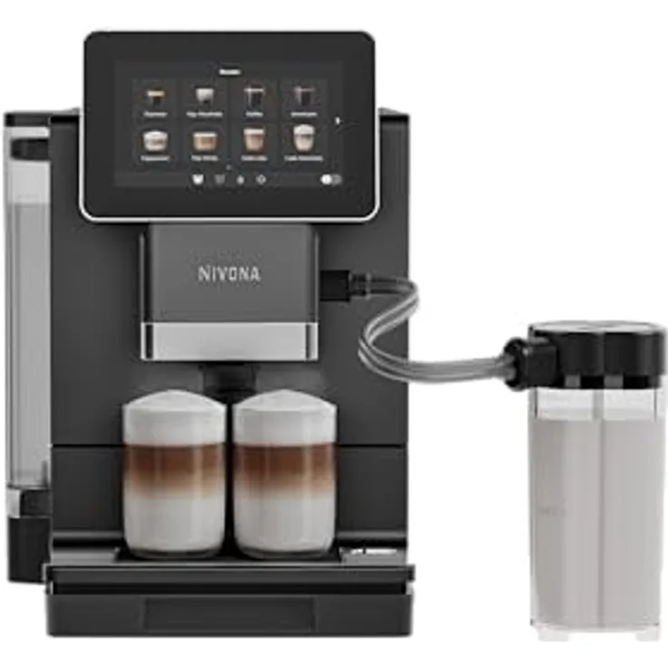 Nivona CafeRomatica NIVO 9101 Kaffeevollautomat, schwarz, 7"-Farbtouchdisplay, Aroma Balance System mit 5 Profilen, Chilled Brew-Funktion, OneTouch-SPUMATORE DUO