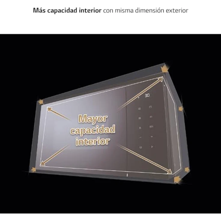 LG MGBZ2593F, Integrierte Grill-Mikrowelle, 25 l, 1450 W, LED-Display, Schwarz und Edelstahl – Bild 6