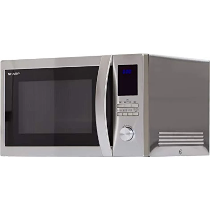 Sharp R922STWE 3-in1 Mikrowelle mit Grill und Heißluft, Standgerät, 32 Liter Garraum, 1000 Watt, LED-Display, 10 Automatikprogramme, Gewichtgesteuerters Auftauen, Edelstahl – Bild 2