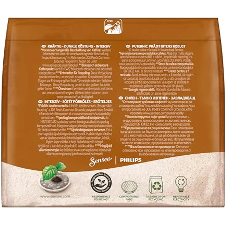 Senseo Kaffeepads Kräftig / Strong, Intensiver und Vollmundiger Geschmack, Kaffee, neues Design, 10er Pack, 10 x 16 Pads – Bild 6