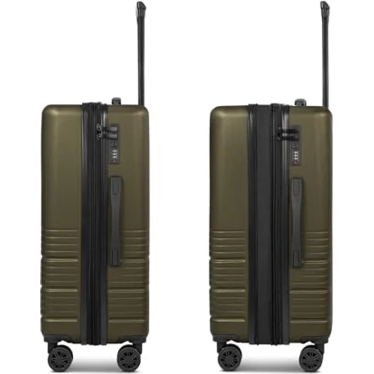 camel active Hanoi Serie, mittelgroßer Hartgepäck Check-in Koffer mit 65 Liter Volumen, 4 Doppelrollen & Zahlenschloss, 41 x 27 x 65 cm, aus hochwertigem Polycarbonat – Bild 3