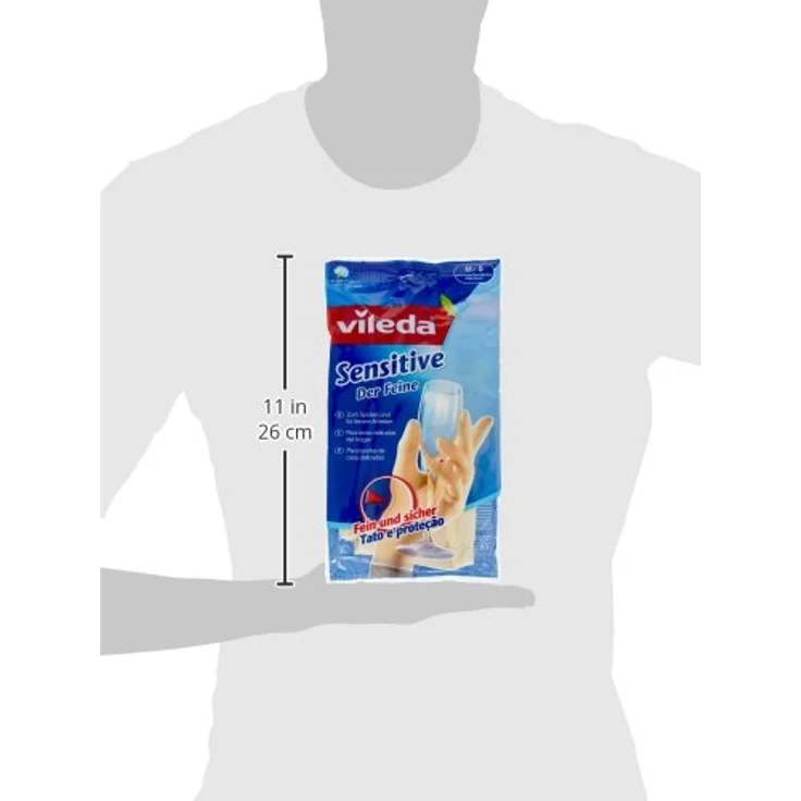 Vileda Der Feine Sensitive Gummihandschuh für maximales Tastempfinden, Größe M, 1 Paar – Bild 6