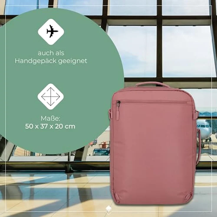 travelite Kick Off Multibag Rucksack 50 cm, rose – Bild 7