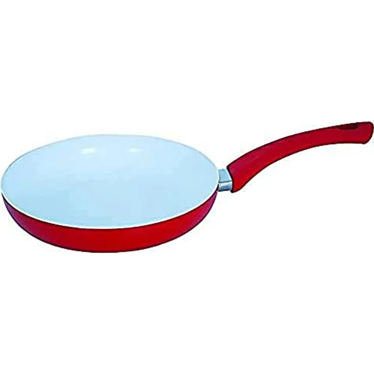 MSV Bratpfanne mit Keramikbeschichtung Ø 20cm aus Aluminium in rot, 20 cm
