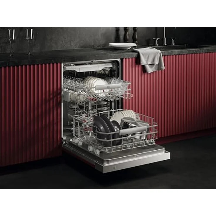 AEG GT9200X2SCM Serie 9000, teilintegrierter 60cm Einbaugeschirrspüler mit AEG App und Besteckschublade, Energieeffizienzklasse A – Bild 3