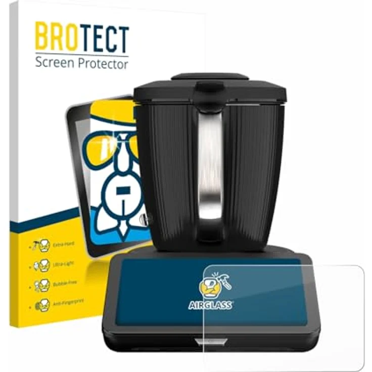 BROTECT AirGlass Premium Glasfolie für Vorwerk Thermomix TM7, ultraleichte und kratzfeste Displayschutzfolie klar – Bild 1