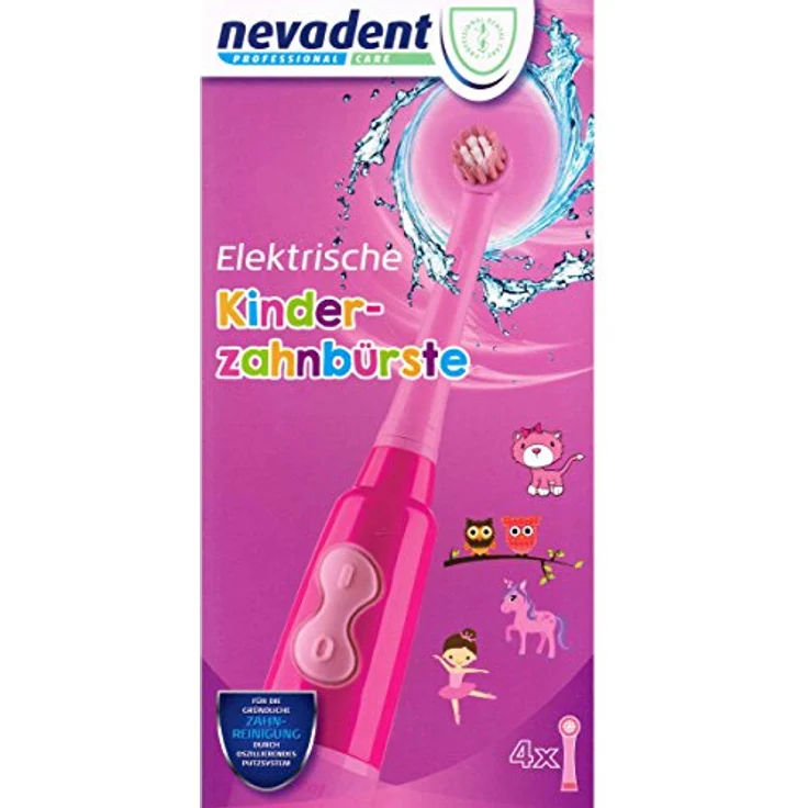 Nevadent® Elektrische Kinder Zahnbürste 273033 NKZ 3 A1 + Box + Aufsäzte NEU Rot – Bild 2