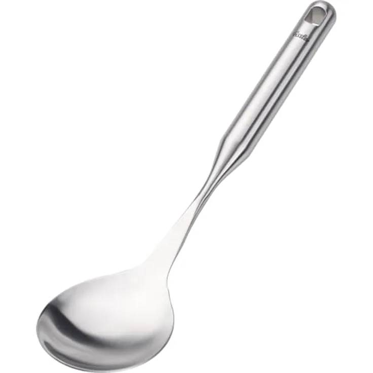 Fissler Essential Edelstahl-Reislöffel (32 cm), großer Servierlöffel mit Aufhänge-Öse, spülmaschinengeeignet, hitzebeständig und ergonomischer Griff
