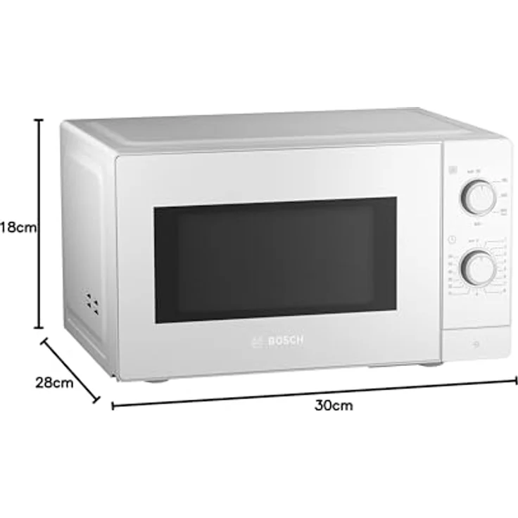 Bosch Serie 2 FL020MW0 Solo-Mikrowelle, Standgerät, 20 Liter Garraum, 800 Watt, weiß, lackiert – Bild 6