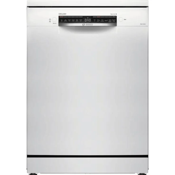 Bosch Geschirrspüler SMS4EBW02D, freistehend mit Reiniger Automatik, Aqua Sensor und EcoSilence Drive Motor, weiß