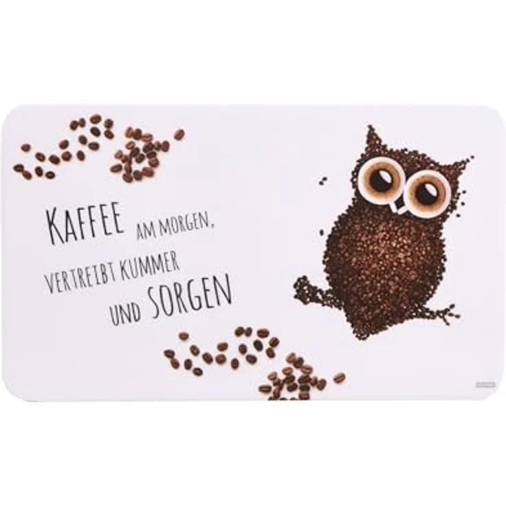 Kesper Dekor-Frühstücksbrettchen, Kaffee Eule - Melamin, mehrfarbig, spülmaschinengeeignet – Bild 1