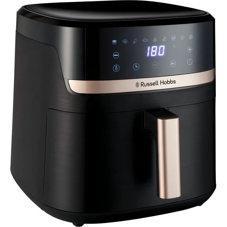 RUSSELL HOBBS Heißluftfritteuse 27630-56 SatisFry, 8,3L, 1800 W, digitale Touchscreen-Bedienung, 9 Programme, Champagner und Schwarz
