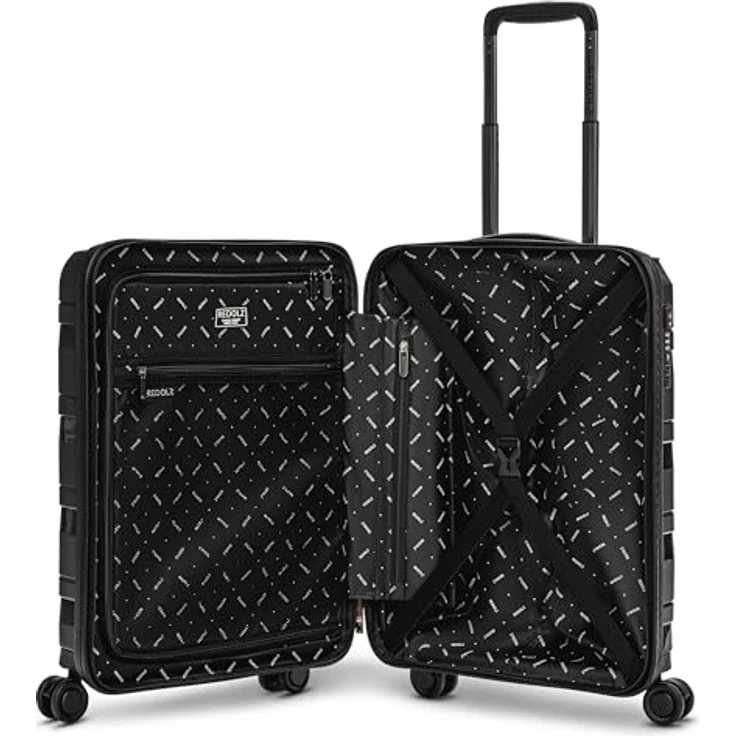 REDOLZ Hartschalen Kabinen-Koffer | Kleiner Trolley 40 x 20 x 55 cm aus hochwertigem, leichtem Polypropylen Material | 4 Doppelrollen & TSA-Schloss für Damen & Herren – Bild 4