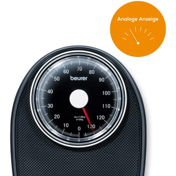 Beurer MS 40 Analoge Personenwaage Wägebereich (max.)=135kg Schwarz – Bild 2