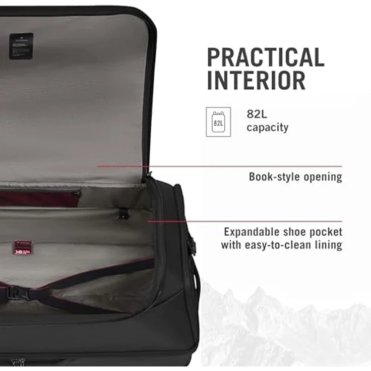 Victorinox Crosslight 2 Rollen Trolley, 75 cm, schwarz, 100% Polyester, kompakt und leicht – Bild 5