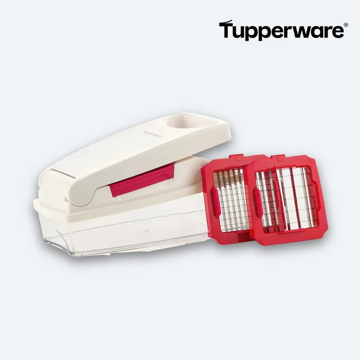 TUPPERWARE Super Dicer®, Gemüseschneider mit 3 Schneideinsätzen und 700 ml Auffangbehälter