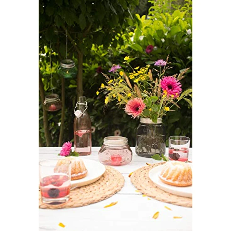 Leifheit Einmachglas 3er Set 1,0 L Tender Rose, Weckglas mit Deckel ideal für Eingemachtes und Selbstgemachtes, dekoratives Vorratsglas, spülmaschinengeeignet, Marmeladenglas, Einkochglas, rund, rosa – Bild 13
