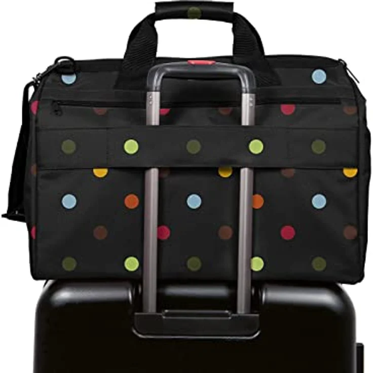 reisenthel allrounder L pocket  Vielseitige Doktortasche für Reise, Arbeit und Freizeit  Mit praktischer Trolley-Aufsteckfunktion, Farbe:dots – Bild 5