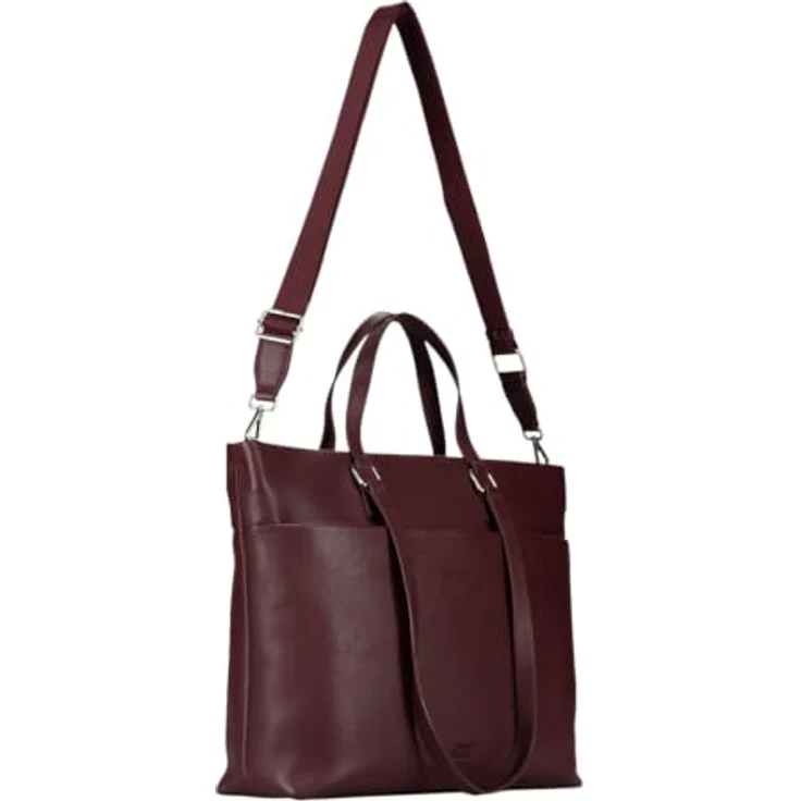 Jost Lysa Business Shopper, 100% Leder mit Laptopfach, 36 cm, rot – Bild 6