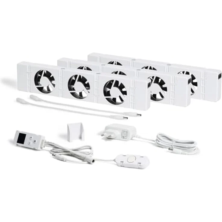 SpeedComfort Heizkörperventilator Trio-Set, 3 Stück | Heizungsventilator mit Control Sensor für Heizkörper 120-180 cm, bis zu 22% Energieeinsparung, mehrere Geschwindigkeiten, wärmepumpen-geeignet – Bild 1