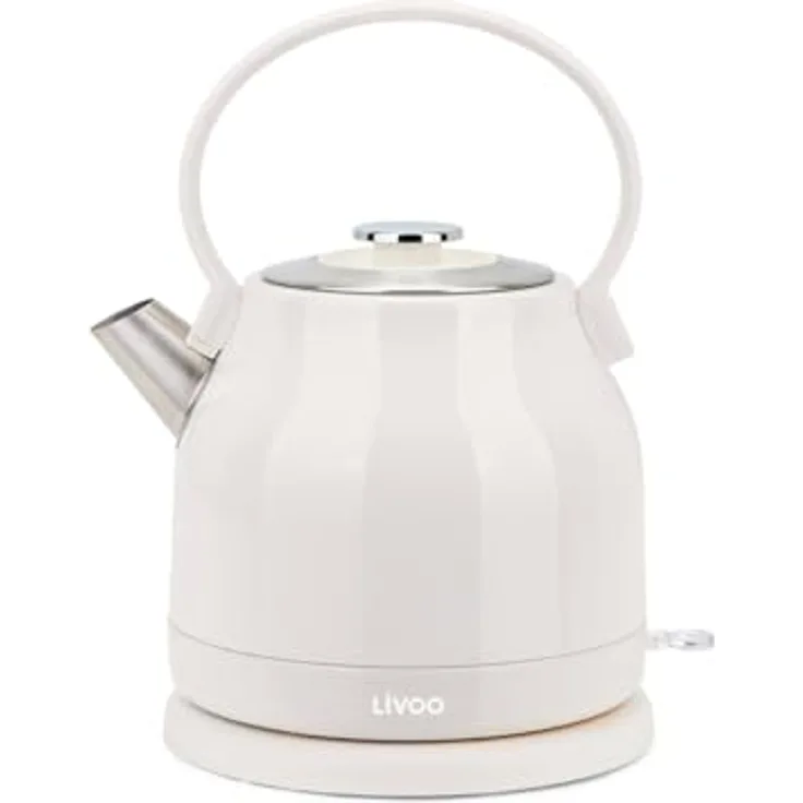 Livoo Wasserkocher 1,5 l 2200 W cremefarben - Effizient, leistungsstark, elegant