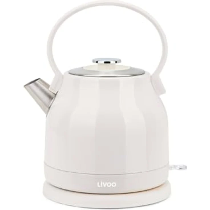 Livoo Wasserkocher 1,5 l 2200 W cremefarben - Effizient, leistungsstark, elegant – Bild 1