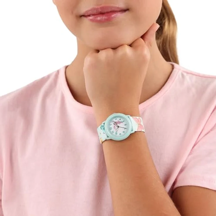 Prinzessin Lillifee Armbanduhr für Mädchen, Quarzuhr Analog mit Textilarmband, 3 bar wasserdicht, Geschenkbox – Bild 2