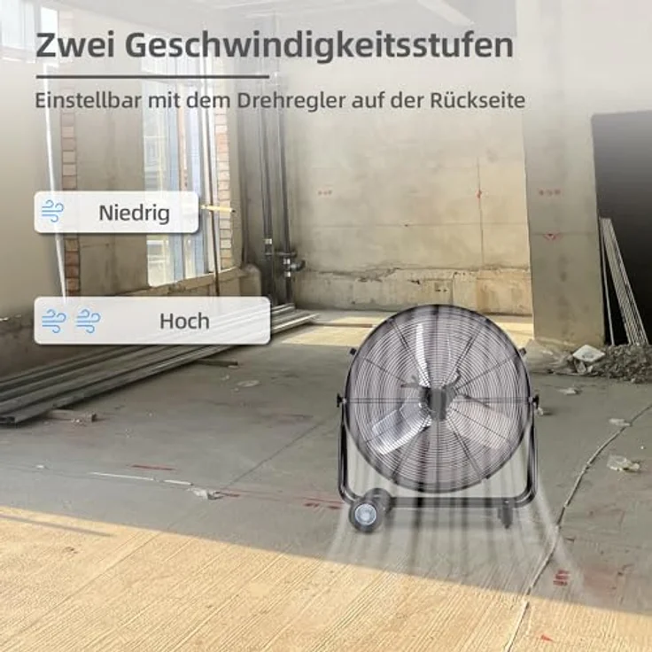 Be Cool BCIWM60CM, Ventilator mit 230 W Motor, neigungsverstellbar, Schwarz – Bild 3