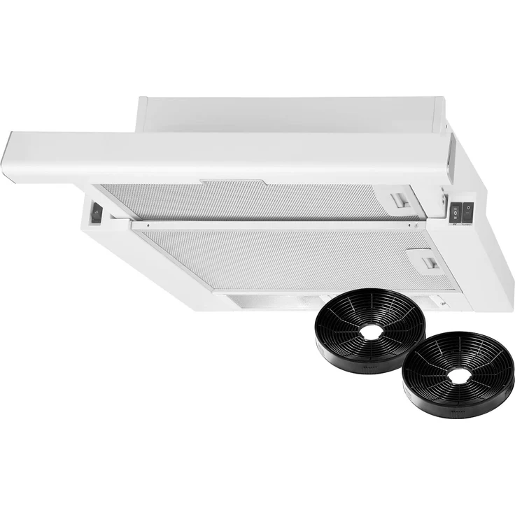 Amica 9FH17161 E Flachschirmhaube 60 cm Edelstahl, inklusive Aktivkohlefilter KF 17146, 3 Gebläsestufen, LED-Beleuchtung