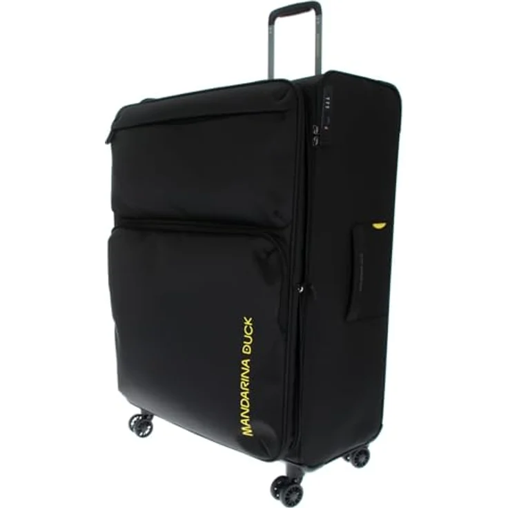 Mandarina Duck Zephyr Trolley XL EXP, leichter und praktischer Koffer in 3D-Effekt, schwarz – Bild 2