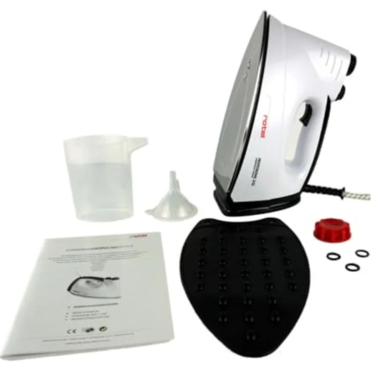 Rotel Professional Extra Dampfbügeleisen Edelstah-/ Keramiklsohle 5bar 800W hoher Dampfdruck beste Gleitfähigkeit kein Verbrennen/Versengen von Textilien (Schwarz) – Bild 4