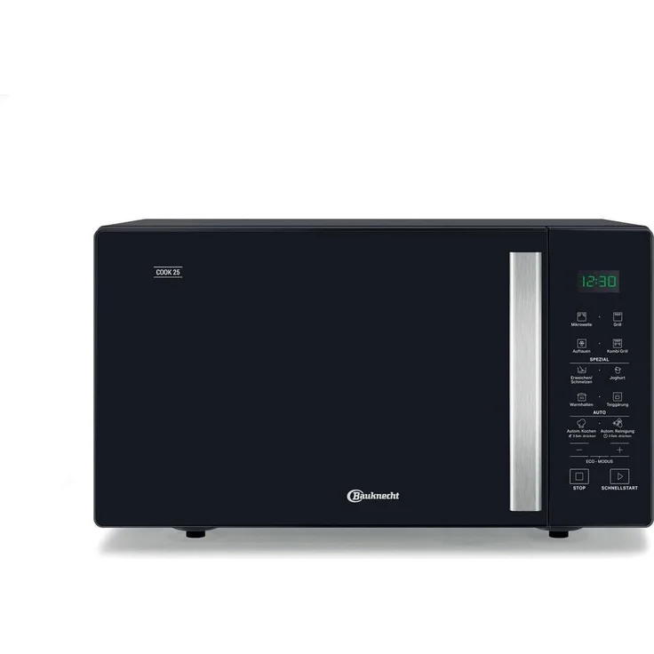 BAUKNECHT Mikrowelle MWG 253 B, Grill-Mikrowelle (freistehend) mit RapidDefrost Auftaufunktion, Schwarz