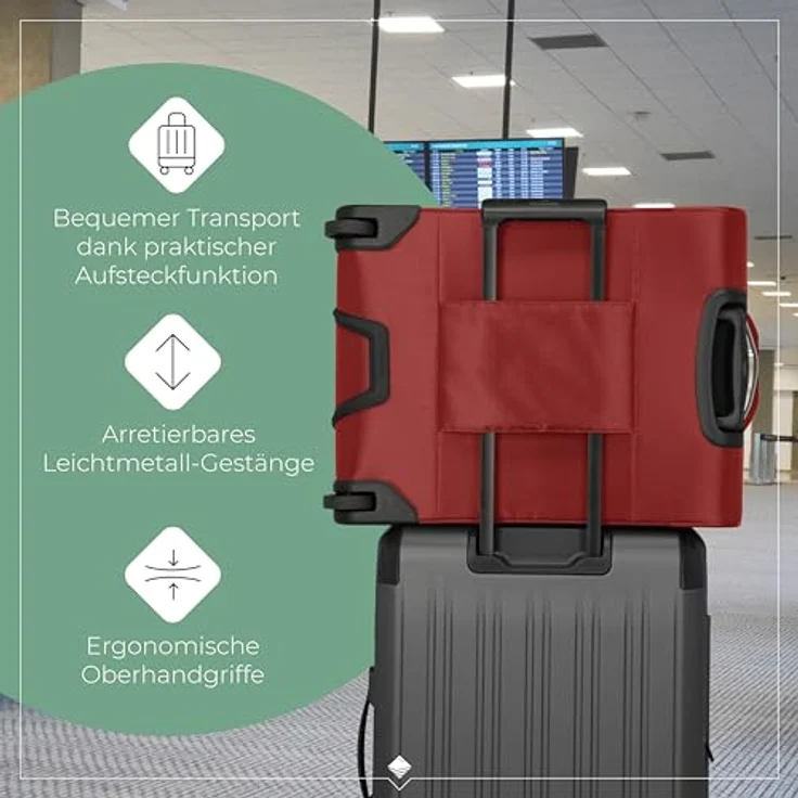 Travelite Handgepäck Koffer Jetpack, integriertes Zahlenschloss, 55x40x20 cm, 41 l, 2,2 kg - Rot – Bild 5