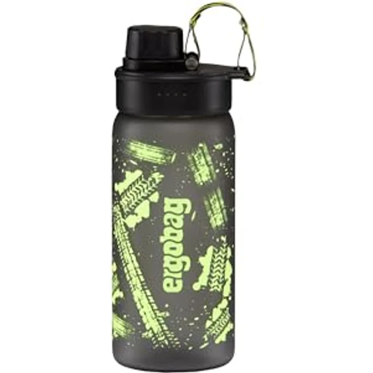 ergobag Trinkflasche, BPA-frei, 0,5 Liter, kinderleicht zu öffnen und zu reinigen – Bild 1