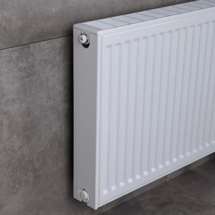 Belrad Typ 22 Universalheizkörper Ventilheizkörper Mittelanschluss 600 x 900 (HxB)-1559W, 8 Anschlüsse, RAL9016 (reinweiß) – Bild 5