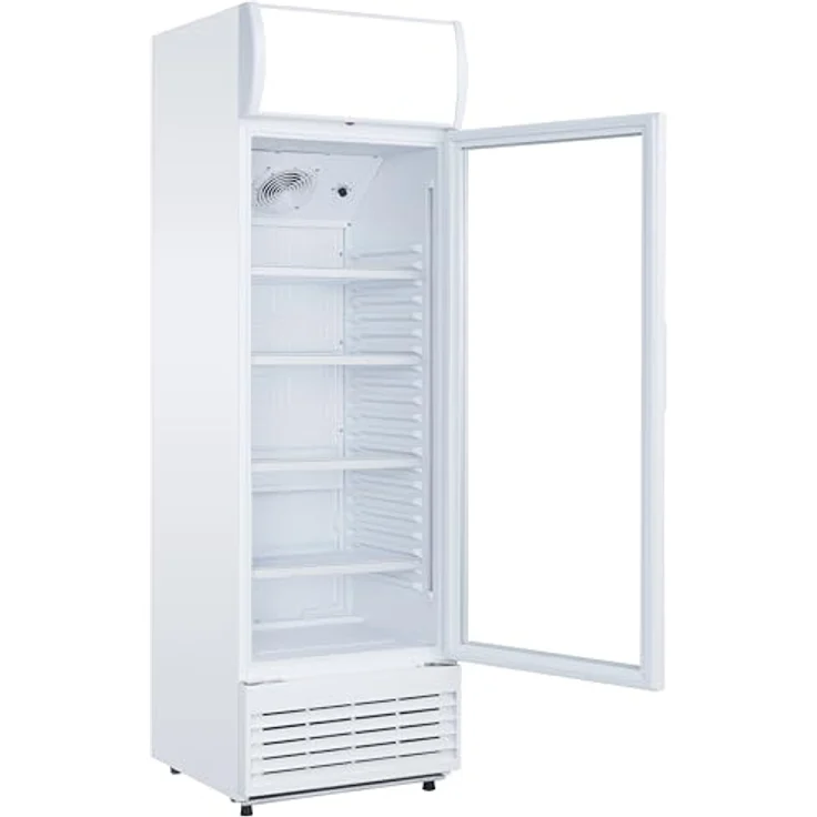 METRO Professional Getränkekühlschrank GSC2350, Glastür, 324L, weiß, 1.62 kWh/24h, 4 verstellbare Einlegeböden, LED-Beleuchtung, geeignet für Gastronomie und Bar – Bild 2