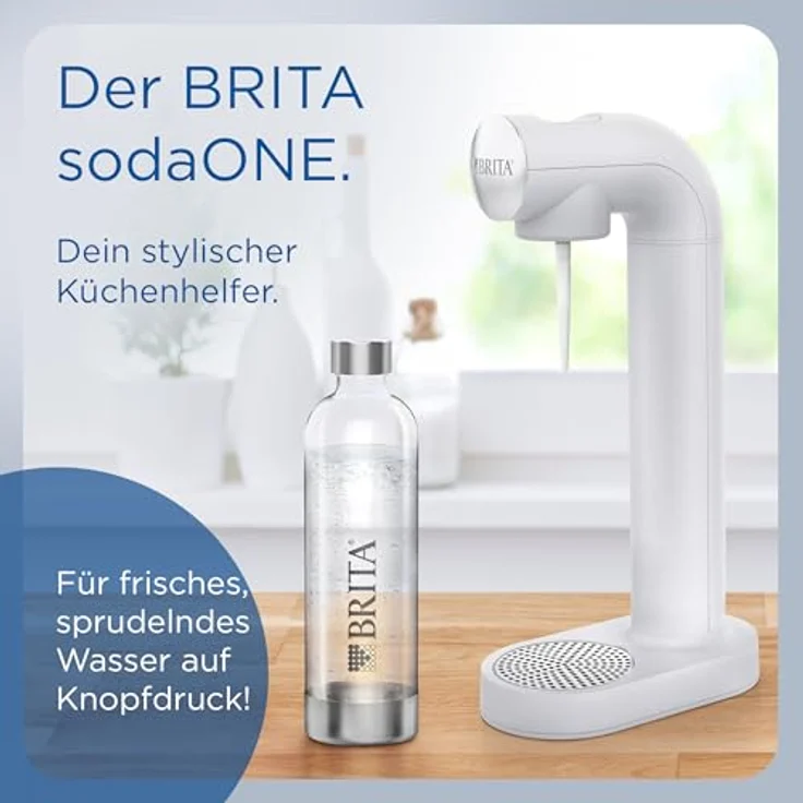 BRITA sodaONE Wassersprudler, inkl. CO2-Zylinder, 1 PET-Flasche, weiß – Bild 2