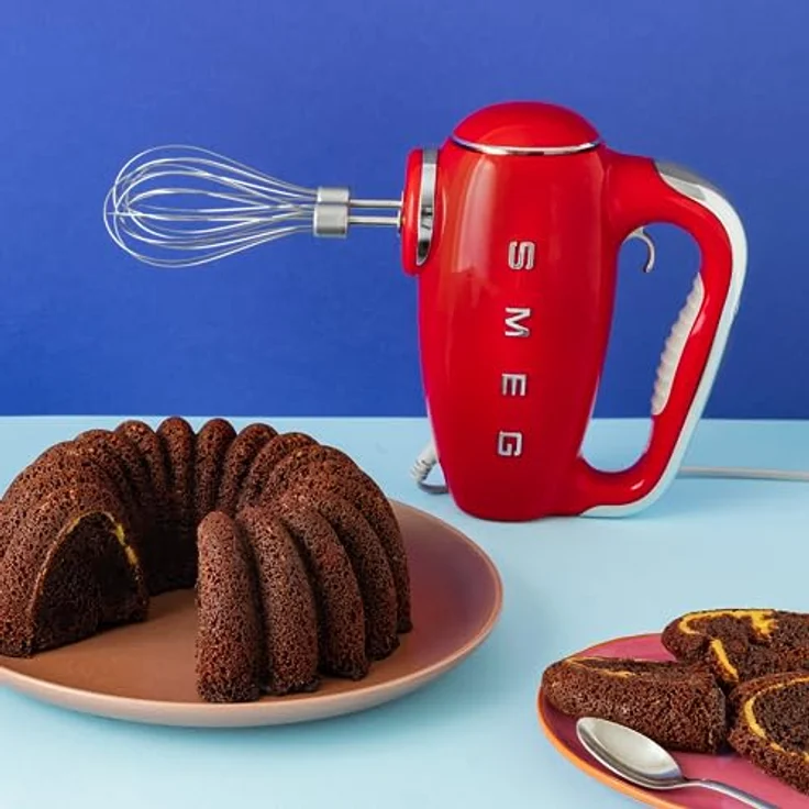 Smeg HMF01RDEU Handmixer im 50er Jahre, 250W, 9 Geschwindigkeiten, Kunststoff, rot – Bild 7