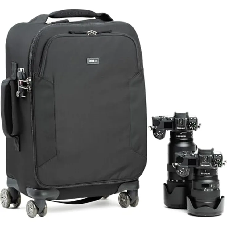 Think Tank Derby Roller V2.0 Fototrolley - Für Objektive oder Zubehör, Erfüllt Handgepäckbestimmungen, passend für MacBook Pro und iPad Pro, Regenhaube inklusive