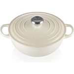 Le Creuset La Marmite aus Gusseisen, 24cm, Meringue, 21114247160430